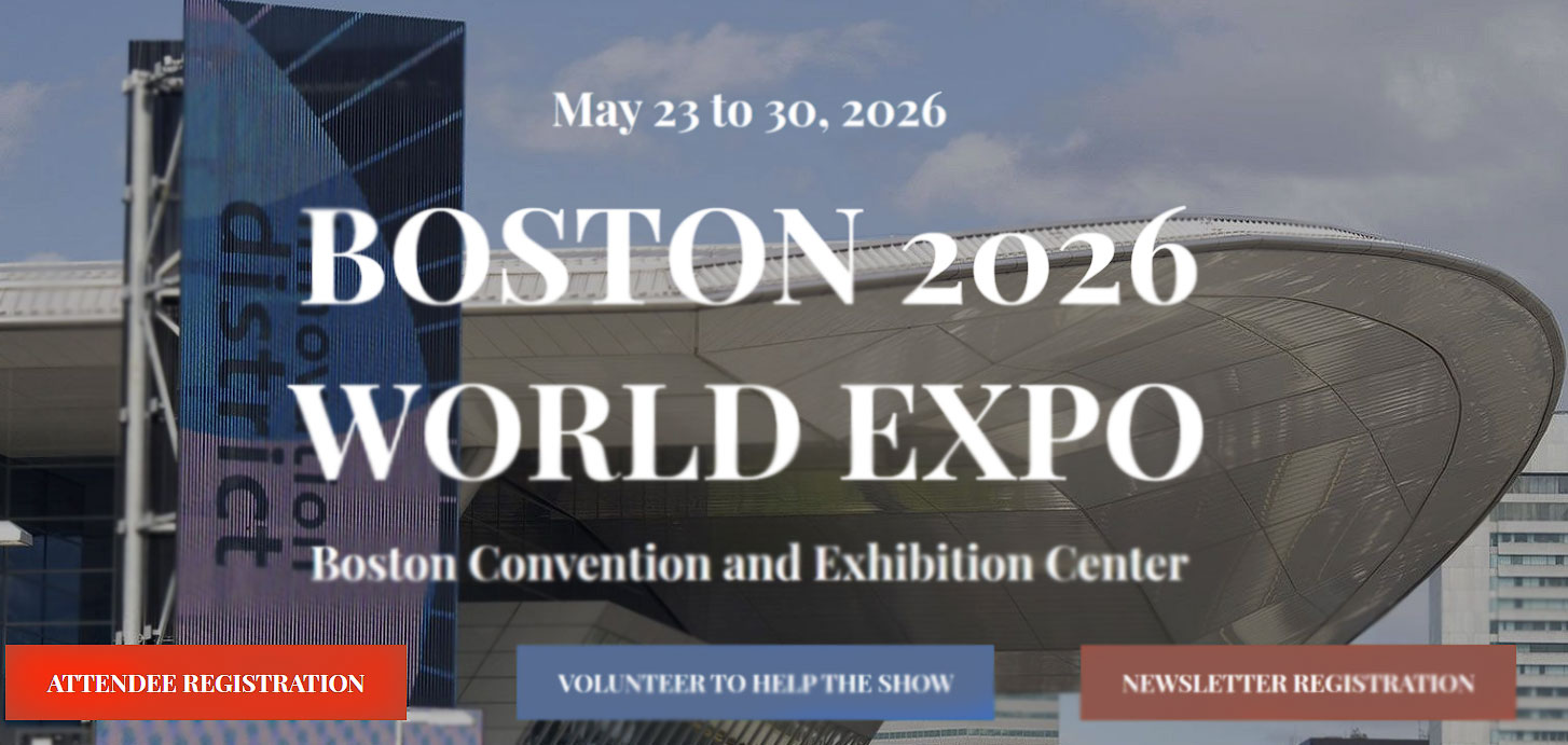 Image of main page at boston2026 with a focus on the Attendee Registration Button. First clickable button below the text Boston 2026